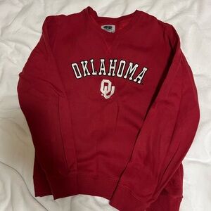 Stadium Athletics Oklahoma Red Crew Neck Sweater